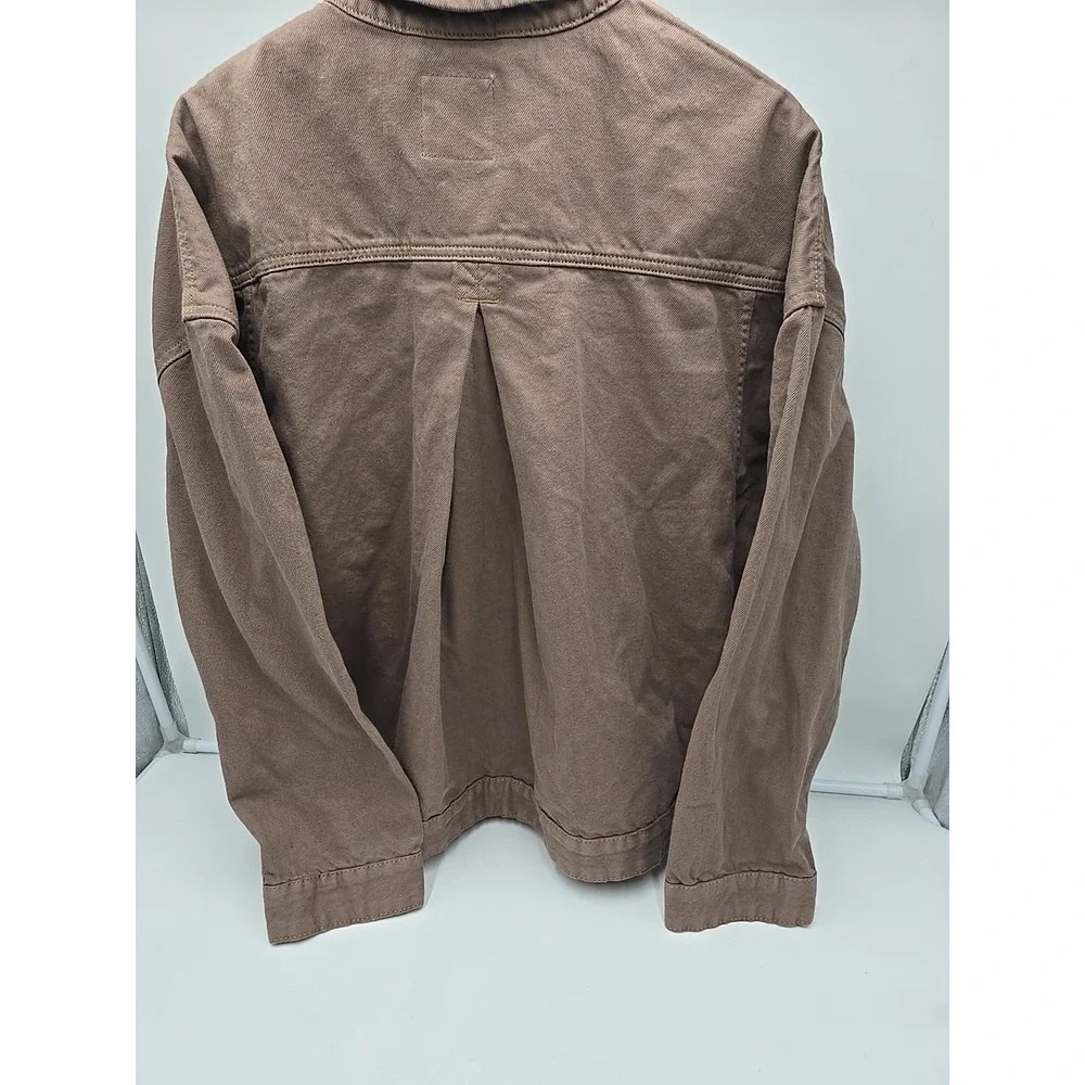 NWT We‎ The Free Opal Swing Denim Jacket Dusted Cocoa Medium Cottagecore Luxury - Picture 8 of 9